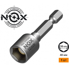 Головка торцевая NOX магнитная 10х48мм, ПВХ NUT SETTER 20 шт/уп.